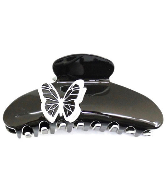 3D Butterfly Hair Claw in Black