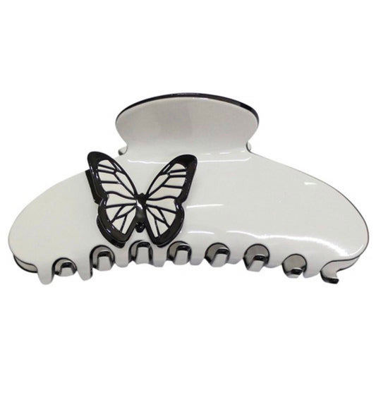 3D Butterfly Hair Claw in White